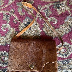 Vintage 1930s/40s Reversible Pony Hair Purse